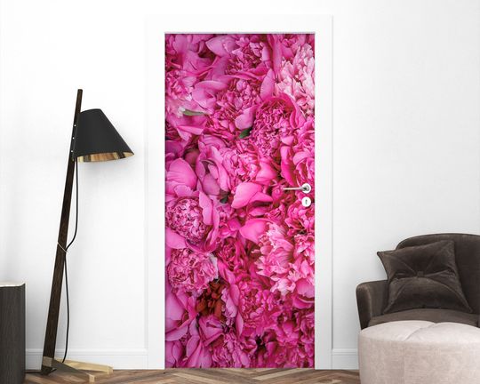 Discover Pink Peony 3D Door Decorative Sticker