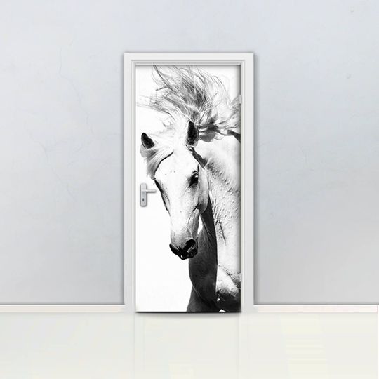 Discover Horse Door mural Self adhesive door wrap Stickers