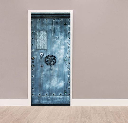 Discover Grunge Peel and Stick Vinyl Door Sticker