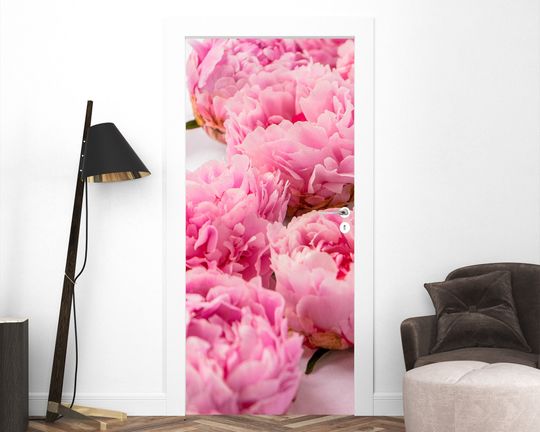 Discover Peony Flower 3D Self-Adhesive Door Sticker