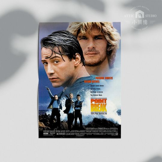 Discover 1991 Point Break - Vintage Movie Film Poster