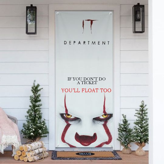 Discover If You Don't Do a Ticket Door Cover, It Horrors Halloween Door Stickers