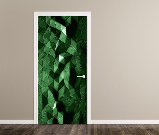 Discover Green 3d effect Self-adhesive Door Stickers