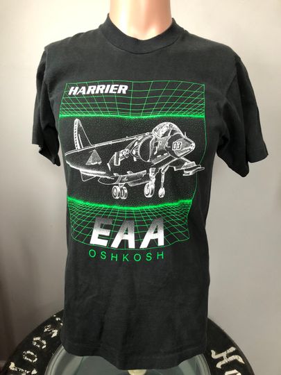Discover Vintage Harrier EAA Oshkosh Jet T-Shirt