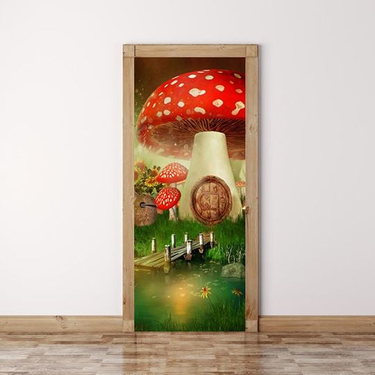 Discover 3D Door Wall Mural Photo Stickers