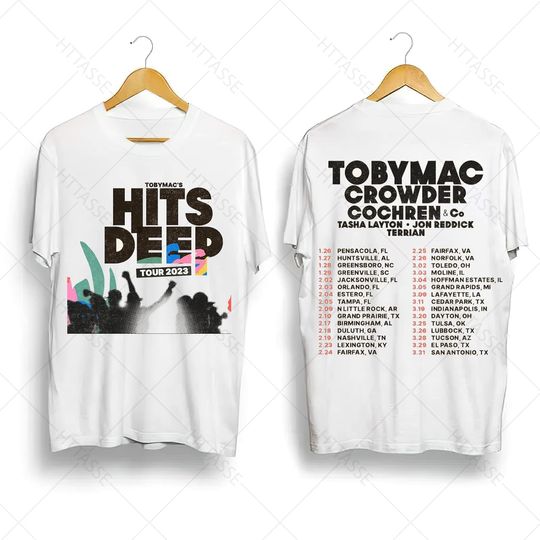 Discover Unisex Music Rapper Tobymac Tour 2023 Shirt, Hits Deep Tour 2023 Tshirt