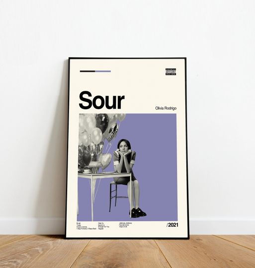 Discover Sour Olivia Rodrigo Muci Album Poster