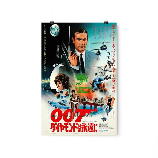 Discover Ian Fleming's James Bond 007 - Diamonds Are Forever Poster