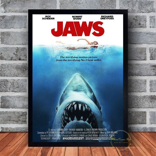 Discover Jaws Movie Poster Wall Art Family Bedroom Decor