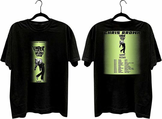 Discover Chris Brown Shirt, Under the Influence Tour 2023 Double Sides Shirt