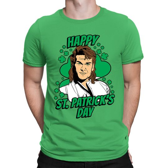 Discover Happy St. Patrick's Day Swayze Irish Ireland Lucky Clover Dilly Dilly Shamrock T-Shirt