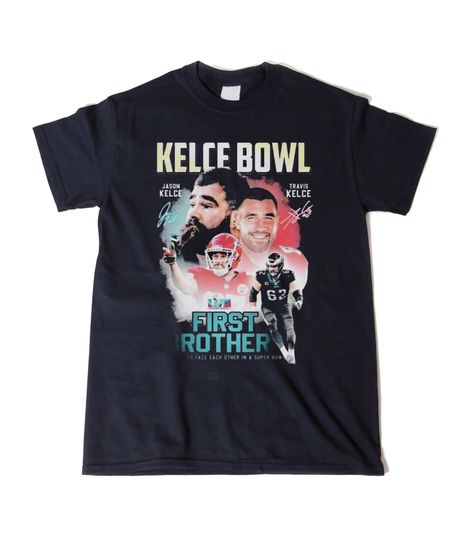 Discover Vintage Kelce Bowl Shirt Featuring Travis and Jason