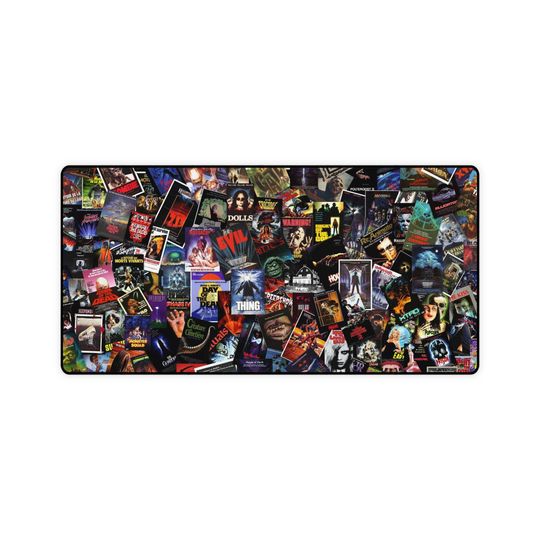 Discover 80s Cult Horror Movie Poster - Gaming Desk Play Mats