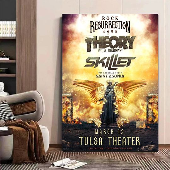 Discover Skillet + Theory of A Deadman Announce Co-Headline Rock Resurrection Tour For Winter 2023 Poster
