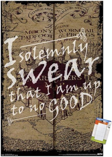 Discover Harry Potter - The Marauder's Map - I Solemnly Swear Wall Poster