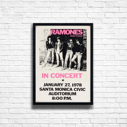 Discover RAMONES Concert Print Vintage Music Poster