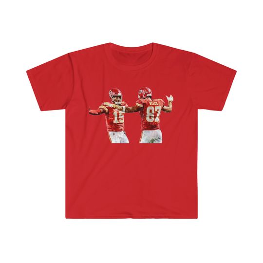 Discover Mahomes to Kelce (Unisex Softstyle T-Shirt)