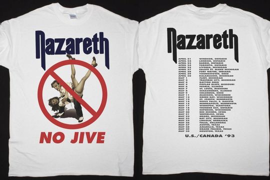 Discover Nazareth No Jive Tour 1991 T-Shirt