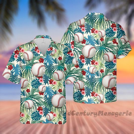 Discover Baseball Player Hawaiian Beach Shirt