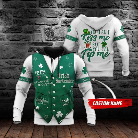 Discover Personalized Custom Name Irish St. Patrick's Day 3D All Over Print Hoodie