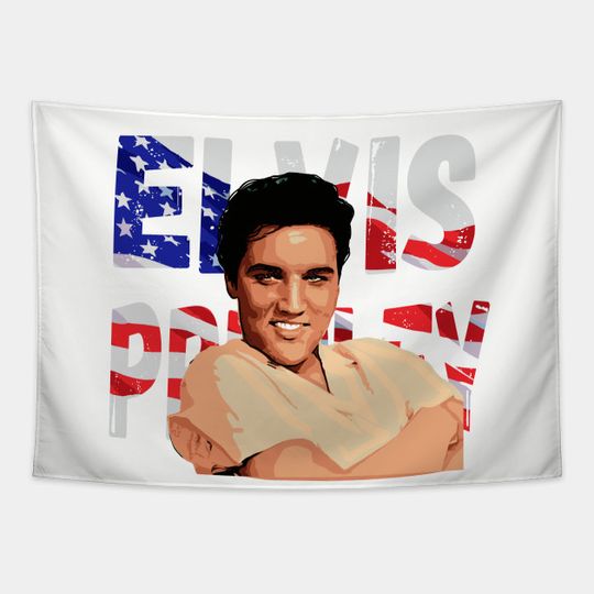 Discover Elvis Presley American Flag - Elvis Presley - Tapestry