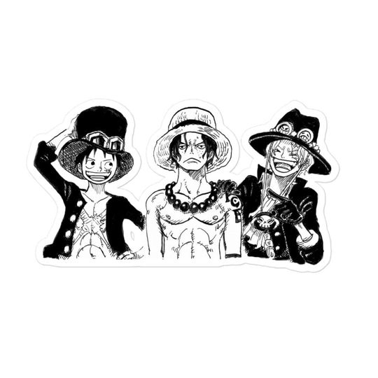 Discover One Piece Luffy Ace Sabo Sticker