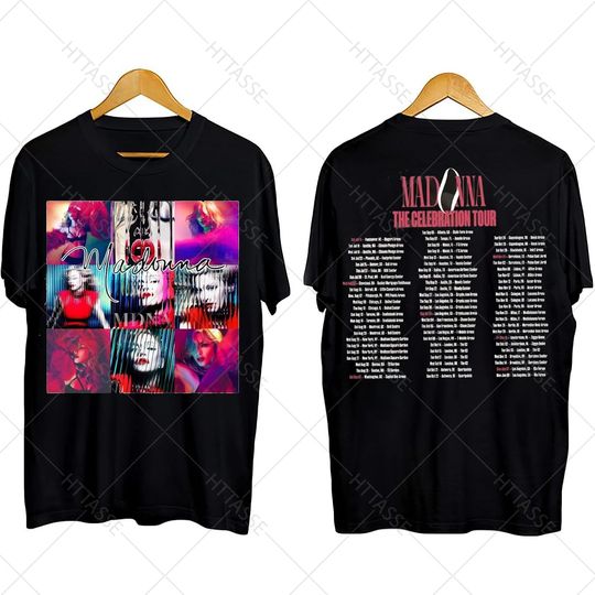 Discover Queen Of Pop Madonna Tour 2023 Shirt, The Celebration World Tour 2023 T-shirt