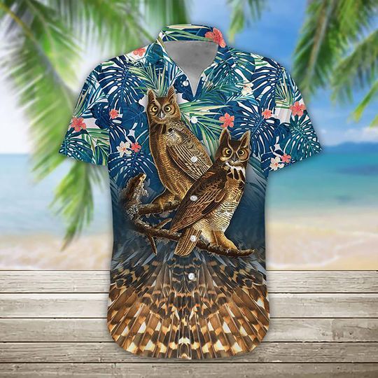 Discover Unisex Owl Hawaiian Shirt, Aloha Hawaiian Shirts