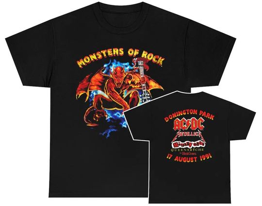 Discover Monsters of Rock 1991 Donington Park Event Shirt