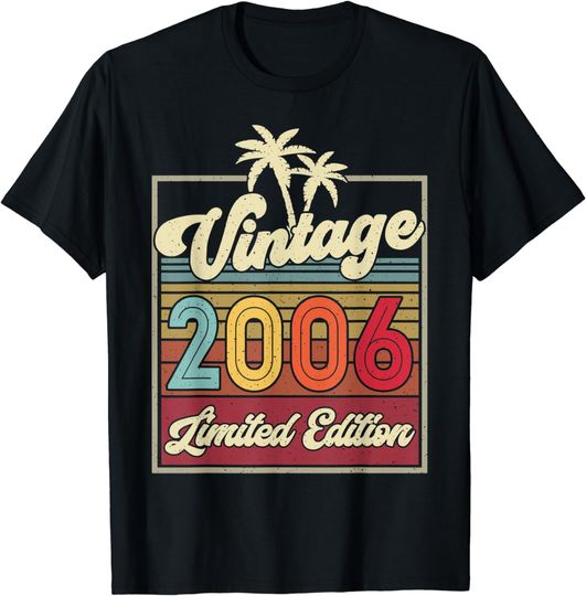 Discover Vintage 2006 Wedding Anniversary Born In 2006 Birthday Party T-Shirt