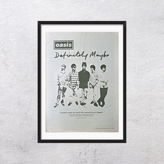Discover OASIS 1994 - Definitely Maybe ADV - rare, poster, page, vintage