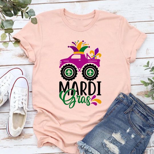 Discover Mardi Gras Monster Truck Shirt,Mardi Gras Carnival Tee