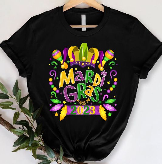 Discover Mardi Gras 2023 Shirt, Nola Shirt, Fat Tuesday Shirt, Flower de luce Shirt