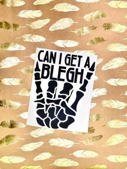 Discover Can I Get a Blegh Rocker Hand Sticker