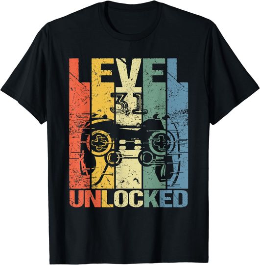 Discover Level 31 Unlocked Awesome 1991 Video Game 31th Birthday Gift T-Shirt