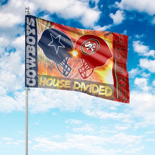 Discover Personalized Football House Divided Flag