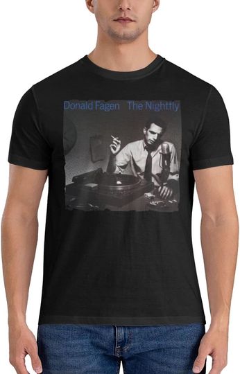 Discover Donald Fagen T Shirt Men's Fashion Exercise Round Neckline T-Shirts Black