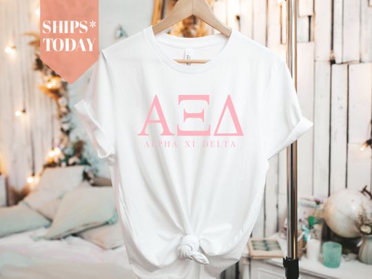 Discover Alpha Xi Delta Everything Pink Sorority T-shirt | Alpha Xi Shirt