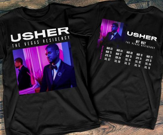 Discover Usher My Way Vegas Residency Tour 2023 T-Shirt