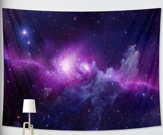 Discover Galaxy Tapestry Universe Open Space Nebula Stars Wall Hanging Mysterious Tapestries