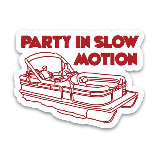 Discover Pontoon Party Decal Sticker