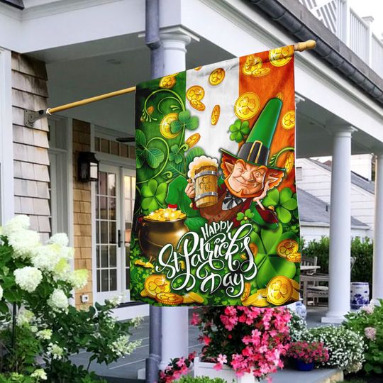 Discover Happy St. Patricks Day Irish Flag, Double Sided Flag, Happy Saint Patrick's Day Flag