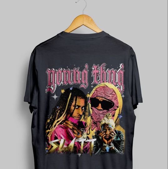 Discover YOUNG THUG "SLATT" Front an Back Throwback Tee, T-shirt