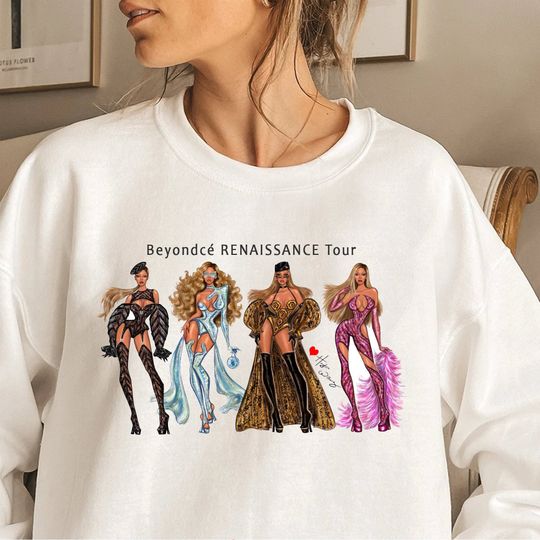 Discover Renaissance World Tour Beyonce 2023 Signatures Shirt, Beyonce 2023 Tour Sweatshirt