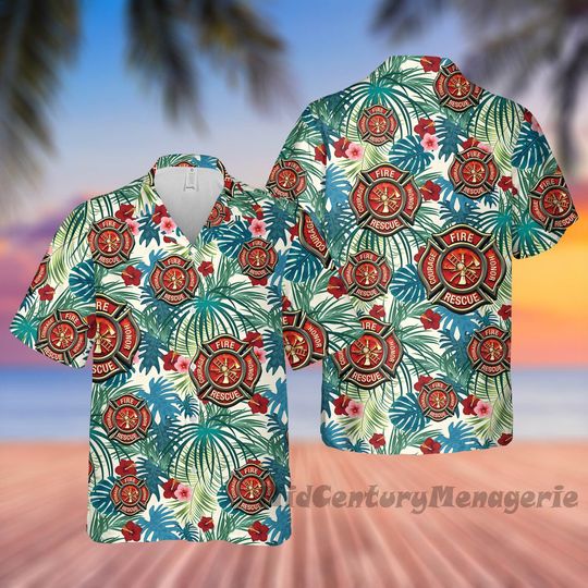 Discover Firefighter Hawaiian Shirt, Summer Shirt for Firefighter Lovers
