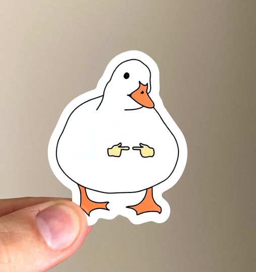 Discover Shy Goose Stickers -  Funny Sticker - Skateboard Stickers