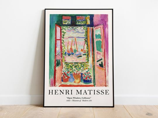 Discover Matisse Open Window Collioure Exhibition Vintage Art Poster
