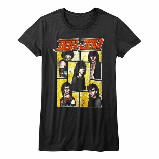 Discover Bon Jovi Women's T Shirt | Livin On a Prayer Single Cover Graphic T-shirt