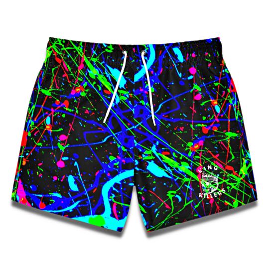 Discover Trippy Neon Paint Party Pants Festival Shorts