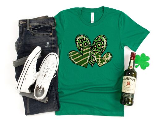 Discover St Patricks Day Leopard Shamrock Shirt